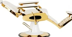 Gabbiano Barber Chair Francesco Gold White