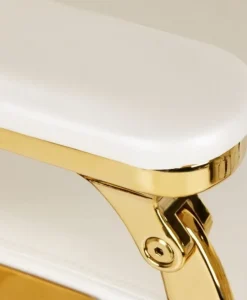 Gabbiano Barber Chair Francesco Gold White