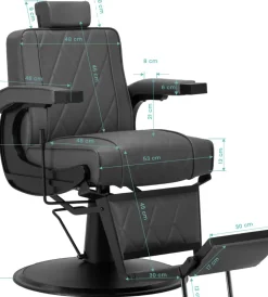 Gabbiano Barber Chair Grey BM88066