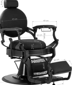 Gabbiano Barber Chair Niccolo Black