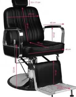 Gabbiano Barber Chair Patrizio Black