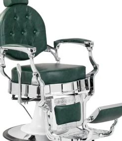 Gabbiano Barber Chair President Green-Chrome