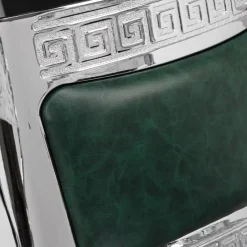 Gabbiano Barber Chair President Green-Chrome