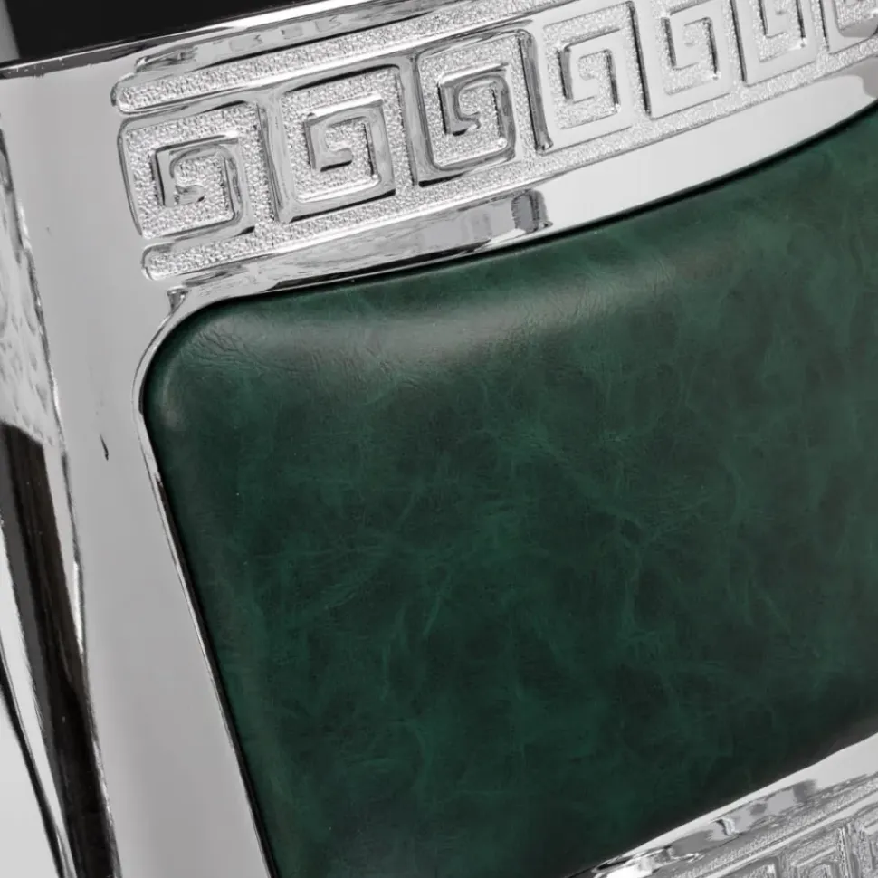 Gabbiano Barber Chair President Green-Chrome