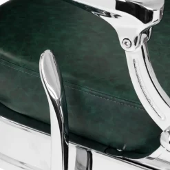 Gabbiano Barber Chair President Green-Chrome