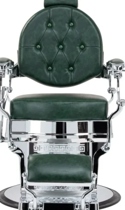Gabbiano Barber Chair President Green-Chrome