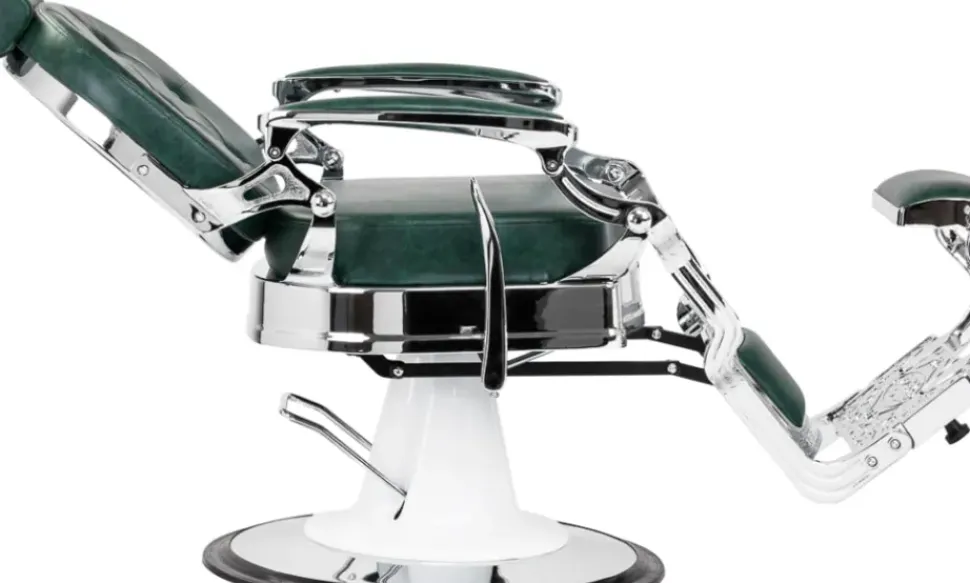 Gabbiano Barber Chair President Green-Chrome