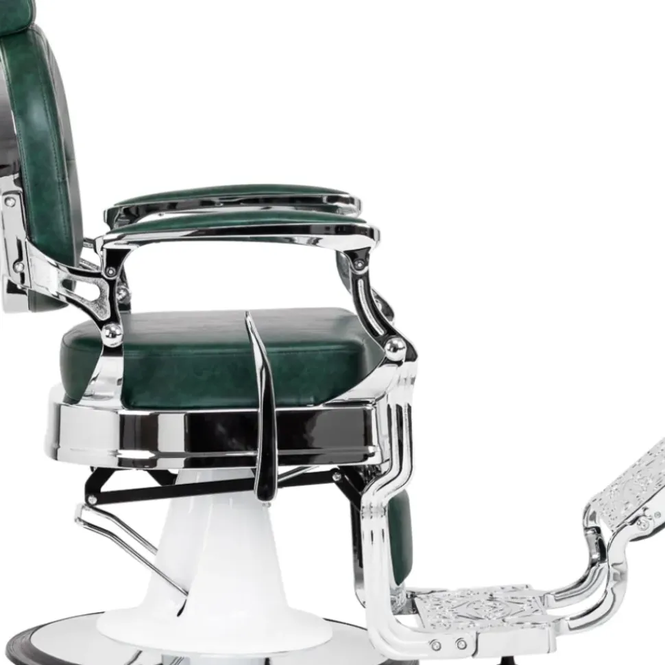 Gabbiano Barber Chair President Green-Chrome