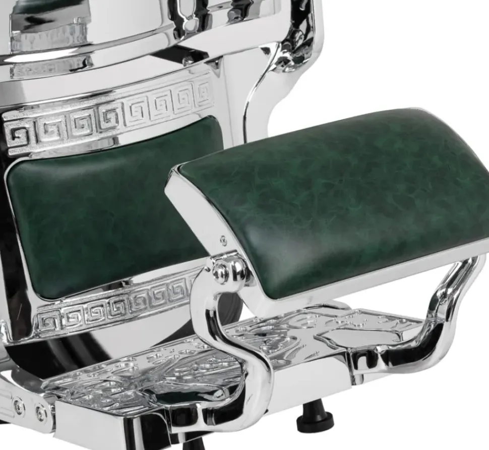 Gabbiano Barber Chair President Green-Chrome