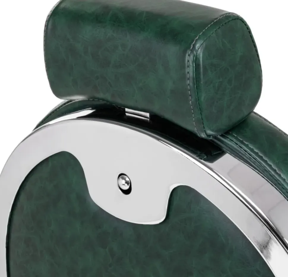 Gabbiano Barber Chair President Green-Chrome