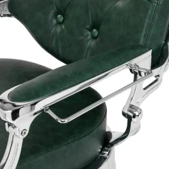 Gabbiano Barber Chair President Green-Chrome