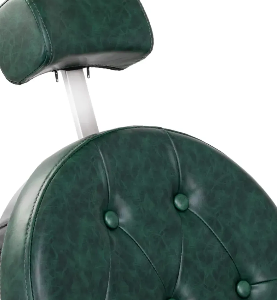 Gabbiano Barber Chair President Green-Chrome