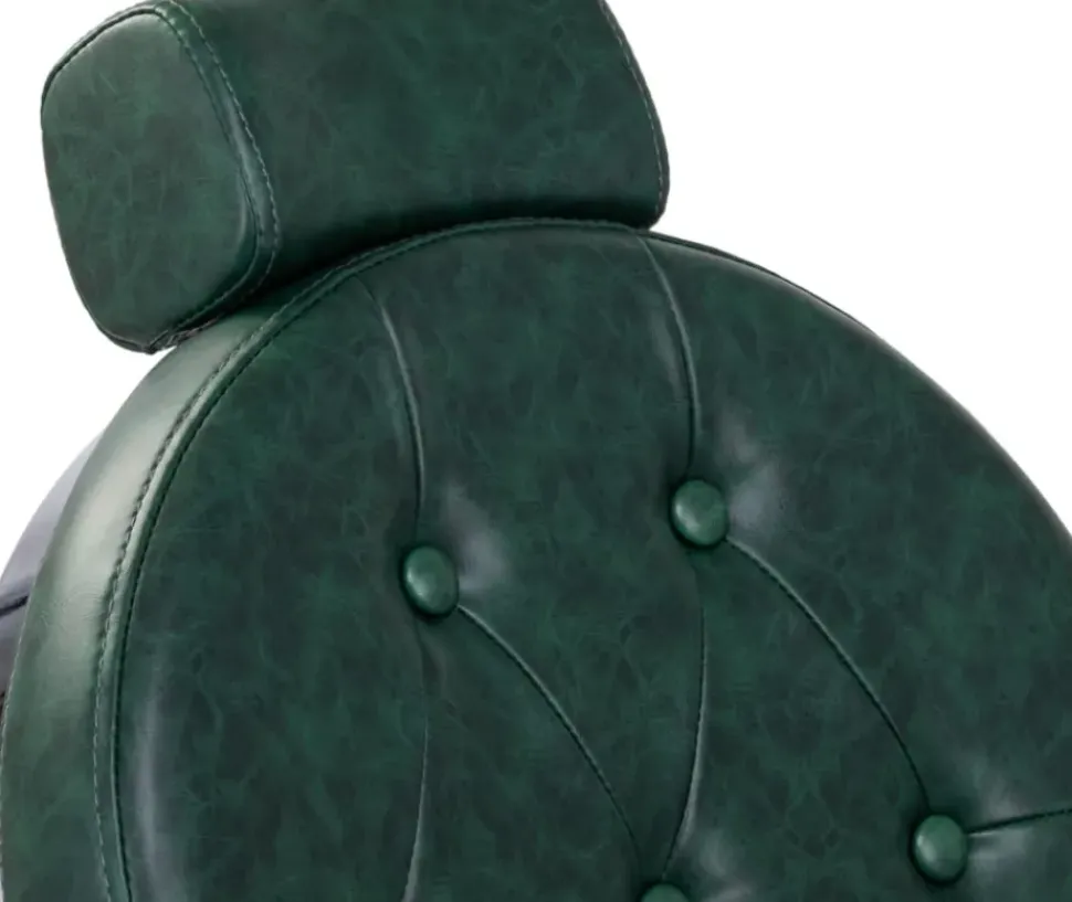 Gabbiano Barber Chair President Green-Chrome