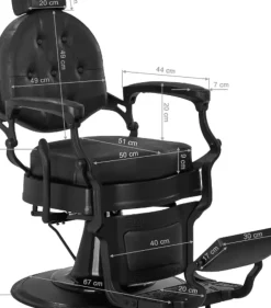 Gabbiano Barber Chair President Old Leather Green
