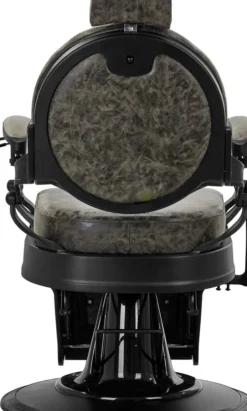 Gabbiano Barber Chair President Old Leather Green