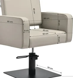 Gabbiano Bilbao Hairdressing Chair - Gray Beige