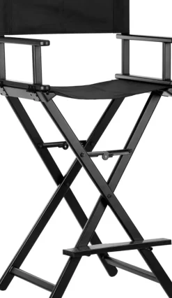 Gabbiano Black Aluminum Make Up Chair