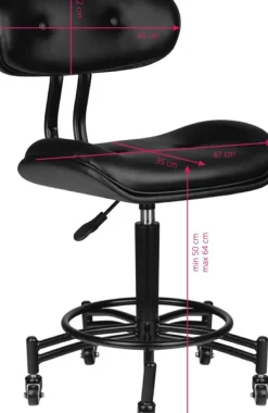 Gabbiano Black Florence Stool