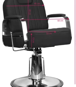 Gabbiano Black Stern Barber Chair