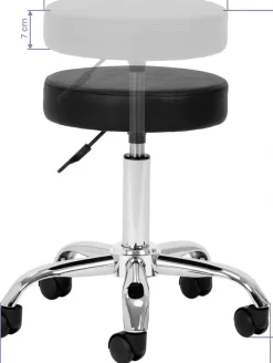 Gabbiano Cosmetic Stool AM-310 Black