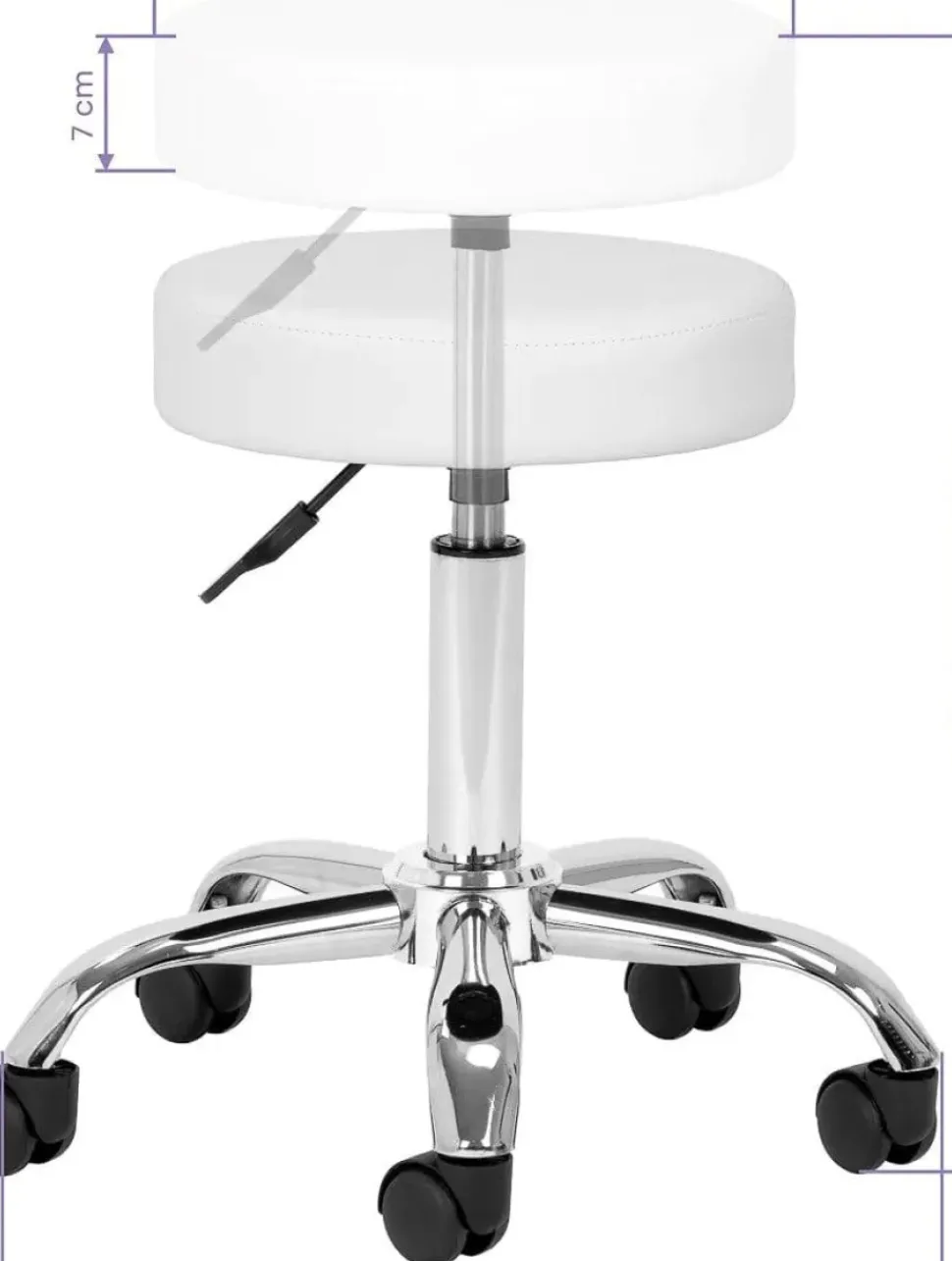 Gabbiano Cosmetic Stool AM-310 White