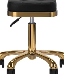 Gabbiano Cosmetic Stool Black Gold