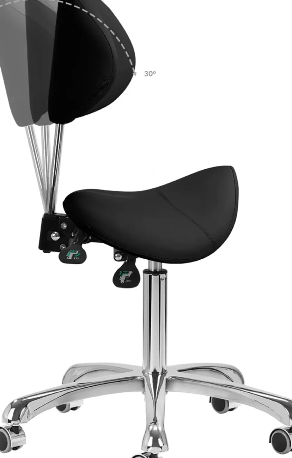 Gabbiano Cosmetic Stool Giovanni Black