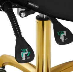 Gabbiano Cosmetic Stool Giovanni Black Gold