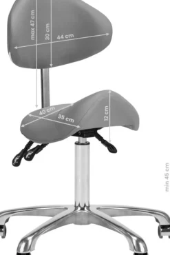 Gabbiano Cosmetic Stool Giovanni Grey
