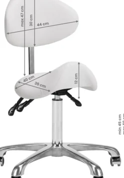 Gabbiano Cosmetic Stool Giovanni White