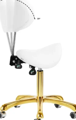 Gabbiano Cosmetic Stool Giovanni White Gold