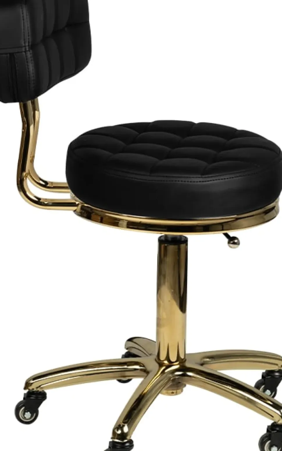 Gabbiano Cosmetic Stool Gold Black