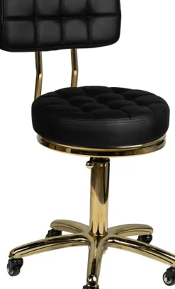 Gabbiano Cosmetic Stool Gold Black