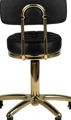 Gabbiano Cosmetic Stool Gold Black