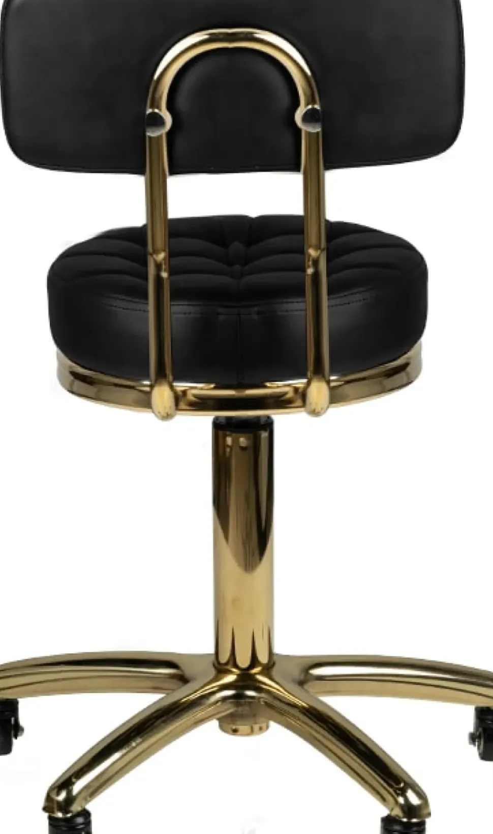 Gabbiano Cosmetic Stool Gold Black