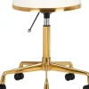 Gabbiano Cosmetic Stool White Gold