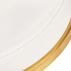 Gabbiano Cosmetic Stool White Gold