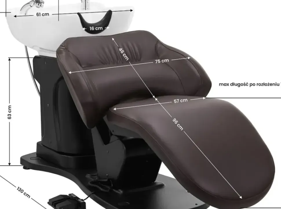 Gabbiano Electric Hairdressing Wash Unit Trycho Brown