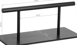 Gabbiano Footrest Black Straight