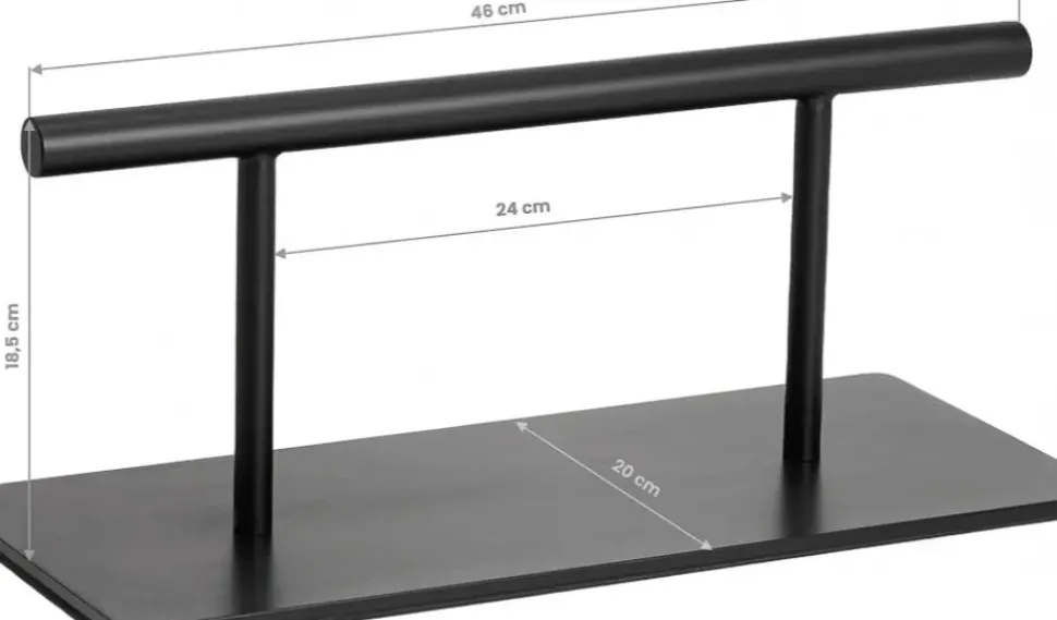Gabbiano Footrest Black Straight