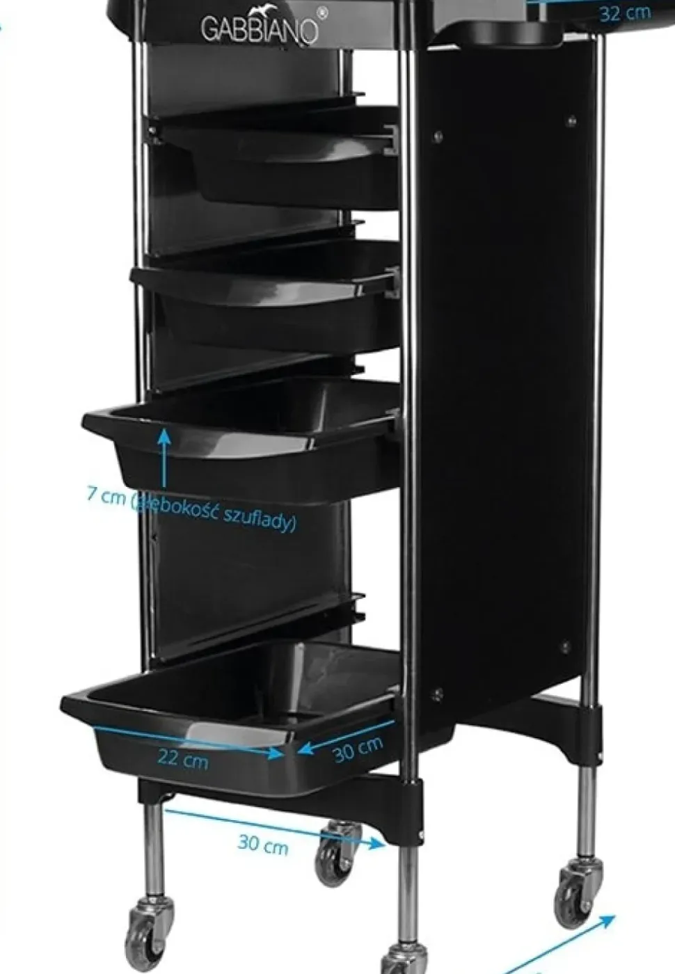 Gabbiano Hairdresser Helper Black FX11-2