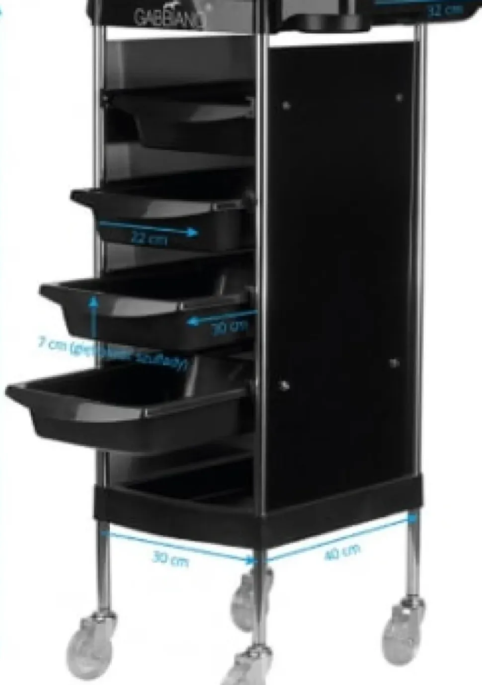 Gabbiano Hairdresser Helper Black fx11-b