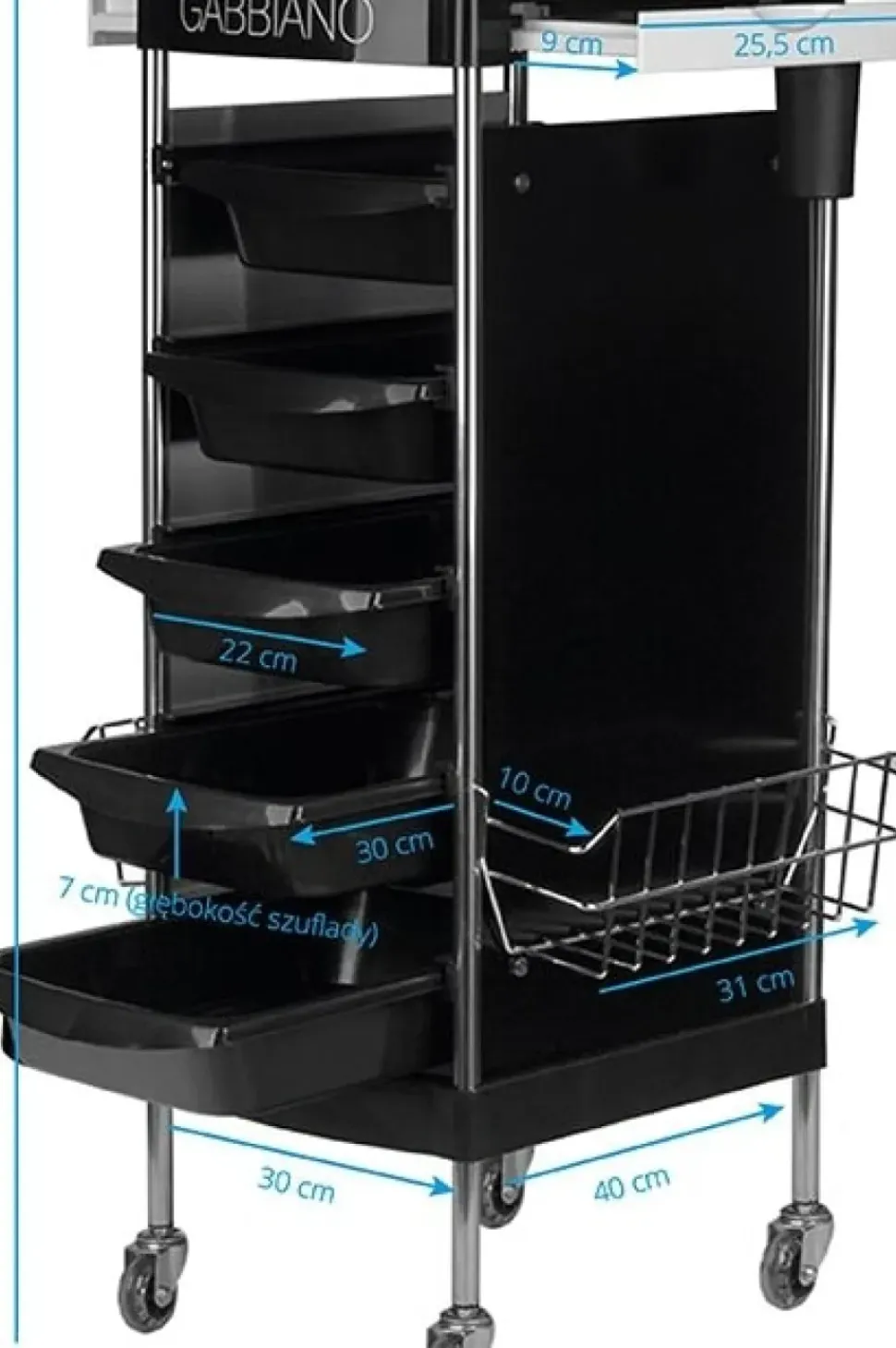 Gabbiano Hairdresser Helper Black fx11e