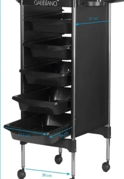 Gabbiano Hairdresser Trolley Black FX