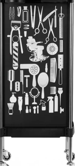 Gabbiano Hairdresser Trolley Black Graphics
