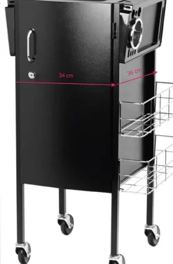 Gabbiano Hairdresser Trolley Deluxe 500 Black