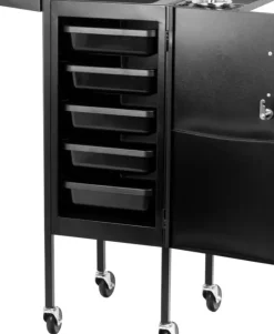 Gabbiano Hairdresser Trolley Deluxe 500 Black