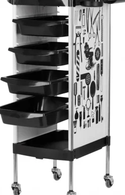 Gabbiano Hairdresser Trolley White Graphics