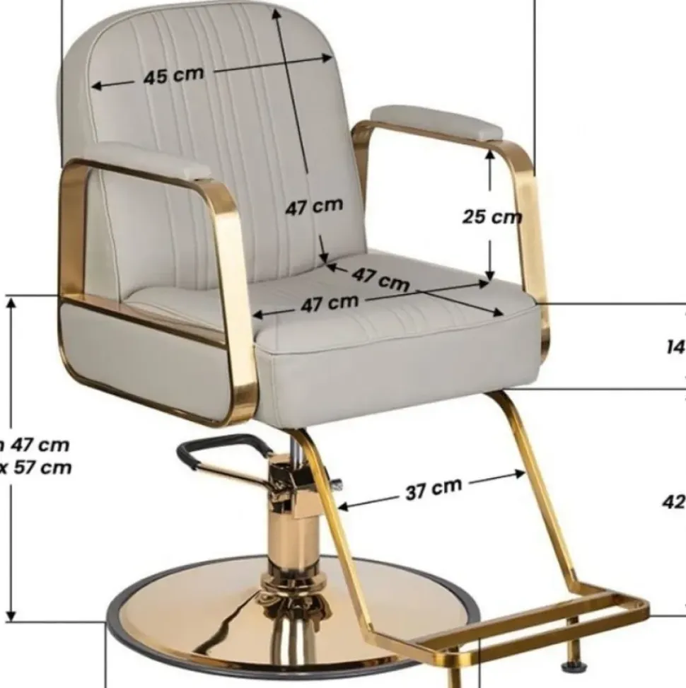 Gabbiano Hairdressing Chair Acri Gold - Beige