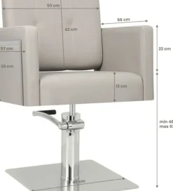 Gabbiano Hairdressing Chair Bergamo - Grey